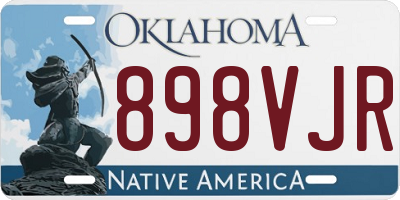 OK license plate 898VJR