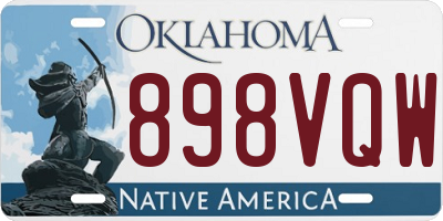 OK license plate 898VQW