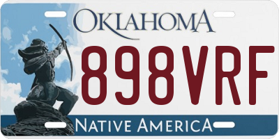 OK license plate 898VRF