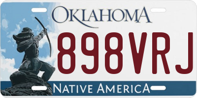 OK license plate 898VRJ
