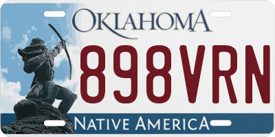 OK license plate 898VRN