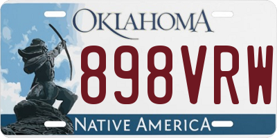 OK license plate 898VRW