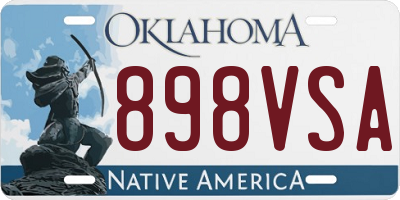 OK license plate 898VSA