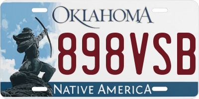OK license plate 898VSB