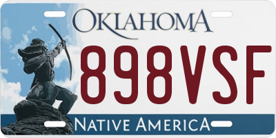 OK license plate 898VSF