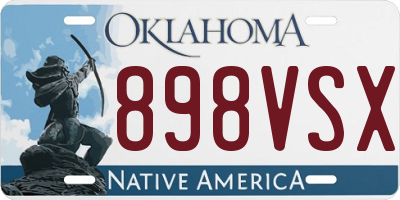 OK license plate 898VSX