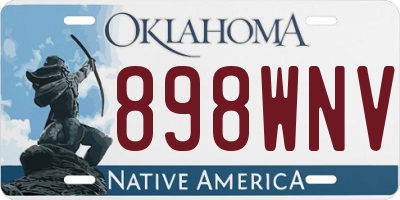 OK license plate 898WNV