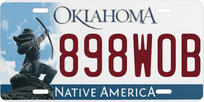 OK license plate 898WOB