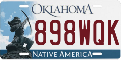 OK license plate 898WQK