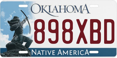 OK license plate 898XBD