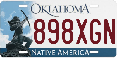 OK license plate 898XGN