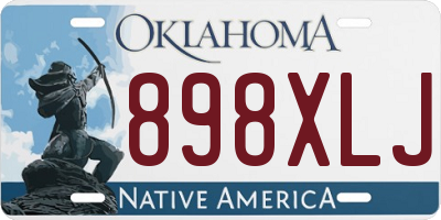 OK license plate 898XLJ