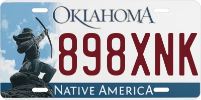 OK license plate 898XNK