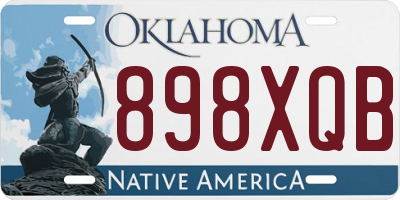 OK license plate 898XQB