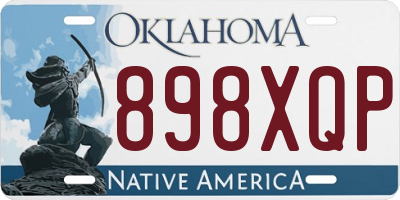 OK license plate 898XQP