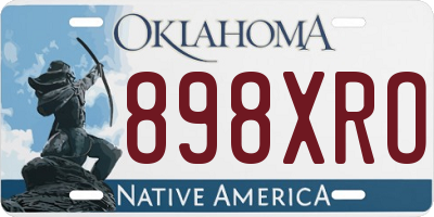 OK license plate 898XRO
