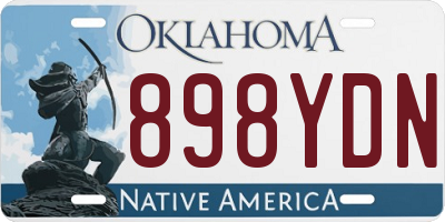 OK license plate 898YDN