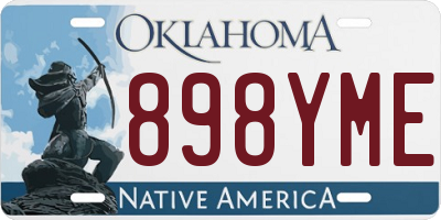 OK license plate 898YME