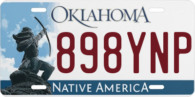 OK license plate 898YNP