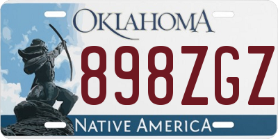 OK license plate 898ZGZ