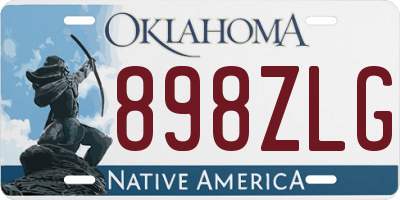 OK license plate 898ZLG