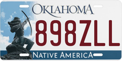 OK license plate 898ZLL