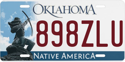 OK license plate 898ZLU