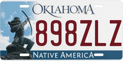 OK license plate 898ZLZ