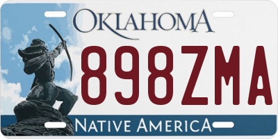 OK license plate 898ZMA