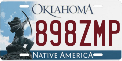 OK license plate 898ZMP