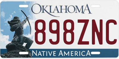 OK license plate 898ZNC