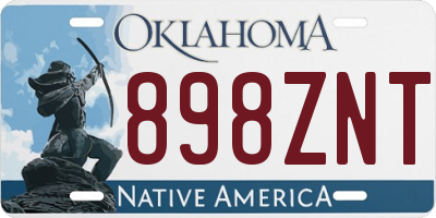 OK license plate 898ZNT