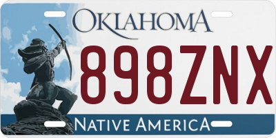 OK license plate 898ZNX
