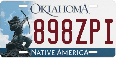 OK license plate 898ZPI