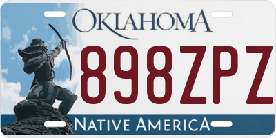 OK license plate 898ZPZ