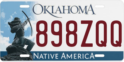 OK license plate 898ZQQ