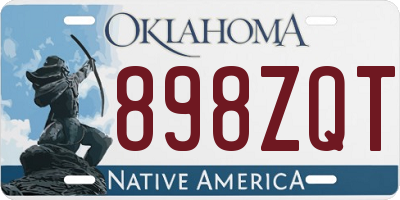 OK license plate 898ZQT