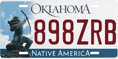 OK license plate 898ZRB