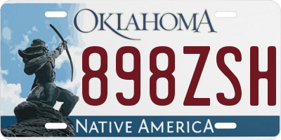 OK license plate 898ZSH