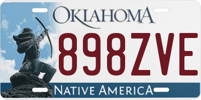 OK license plate 898ZVE