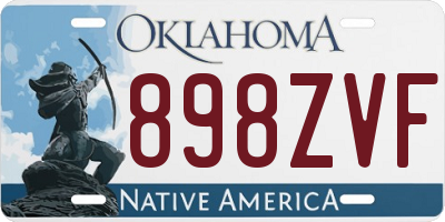OK license plate 898ZVF
