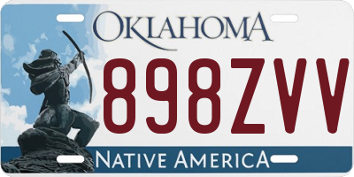 OK license plate 898ZVV