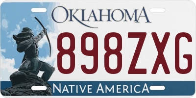 OK license plate 898ZXG