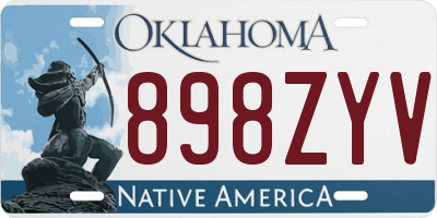 OK license plate 898ZYV