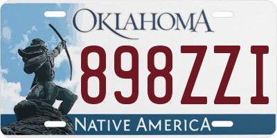 OK license plate 898ZZI