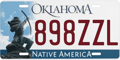 OK license plate 898ZZL