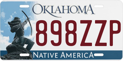 OK license plate 898ZZP