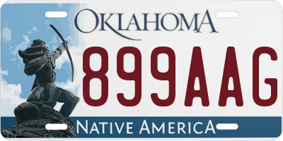 OK license plate 899AAG