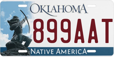 OK license plate 899AAT