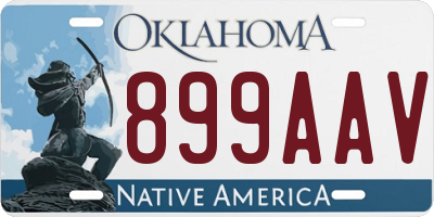 OK license plate 899AAV